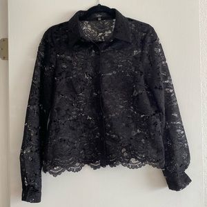 Lulus Black Lace Shirt